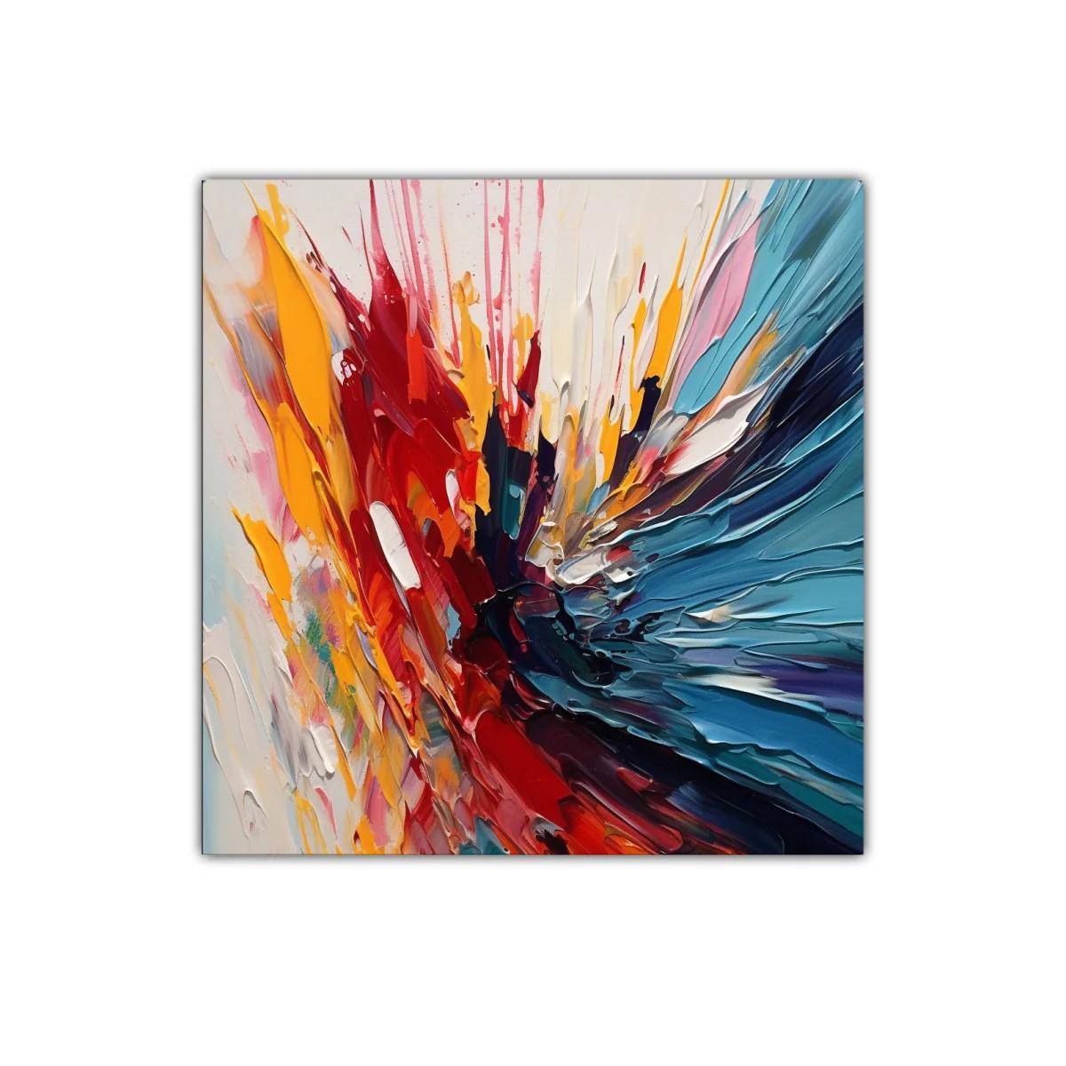 Cuadro colorido con explosión de tonos vibrantes y movimiento — imagen principal
