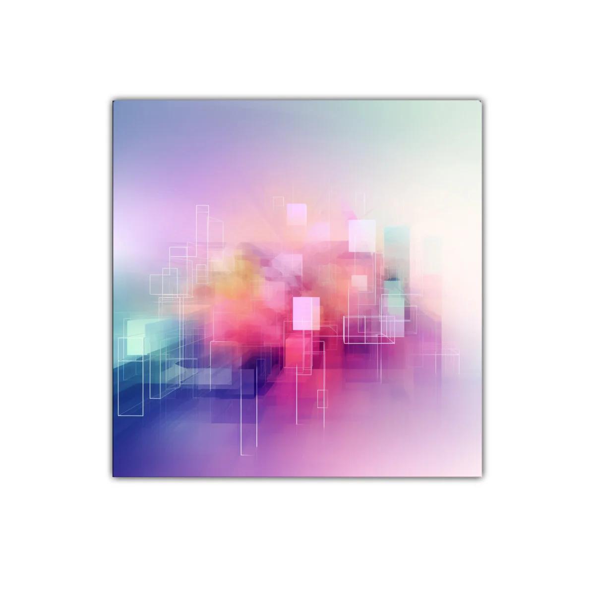 Composición abstracta con tonos pastel y líneas geométricas delicadas — imagen principal