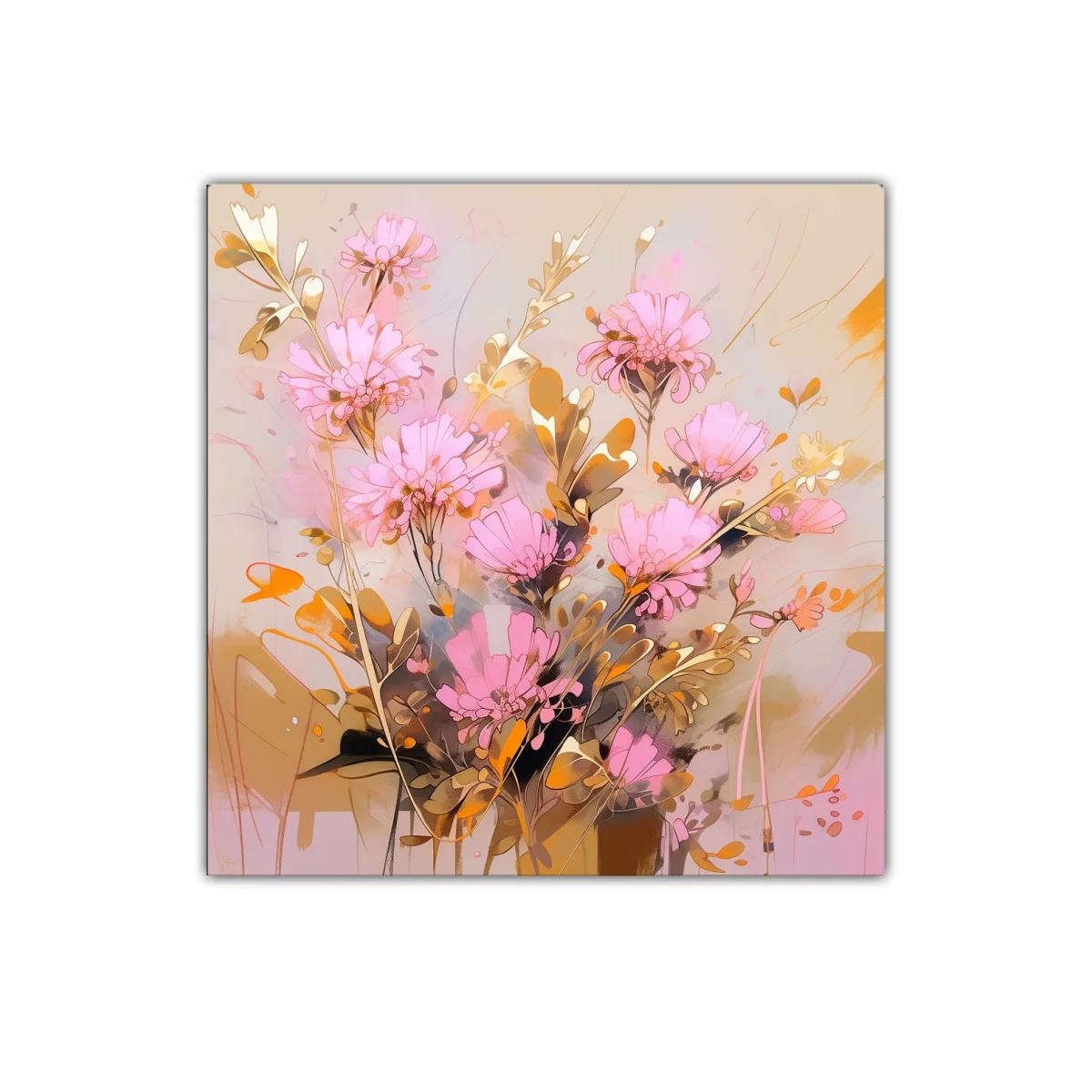 Elegancia floral en tonos suaves y dorados
