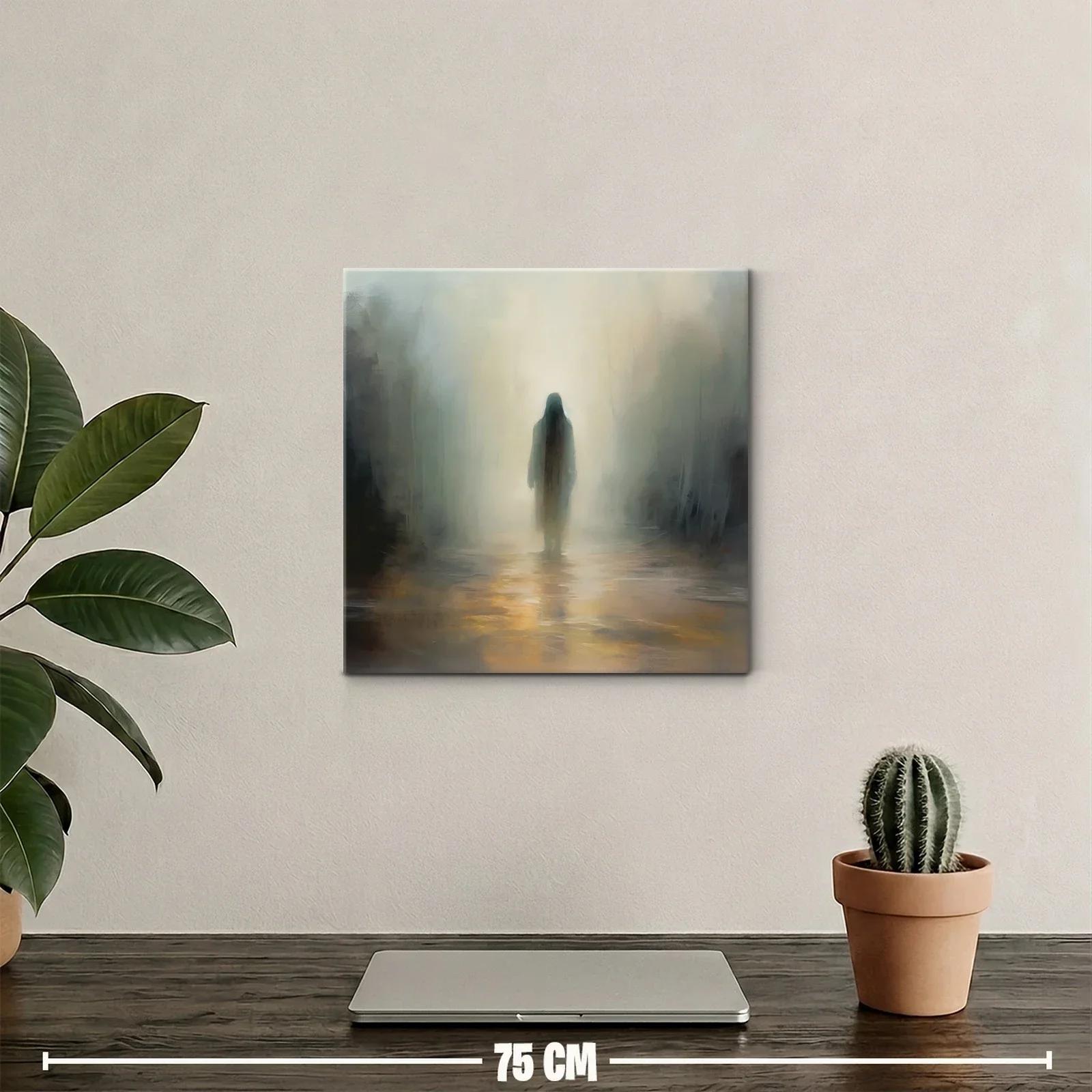 Escena etérea con figura solitaria en ambiente brumoso — miniatura 2