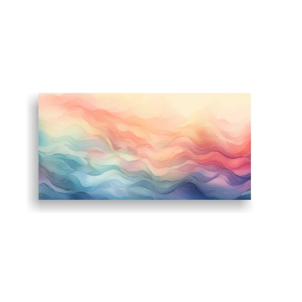 Cuadro ondas abstractas de color con brillo superior — imagen principal