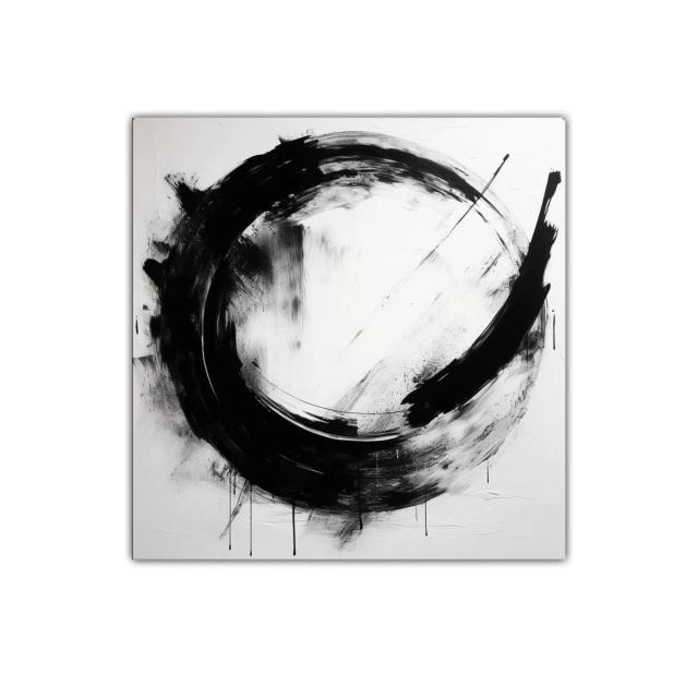 Composición circular en blanco y negro de gran impacto visual