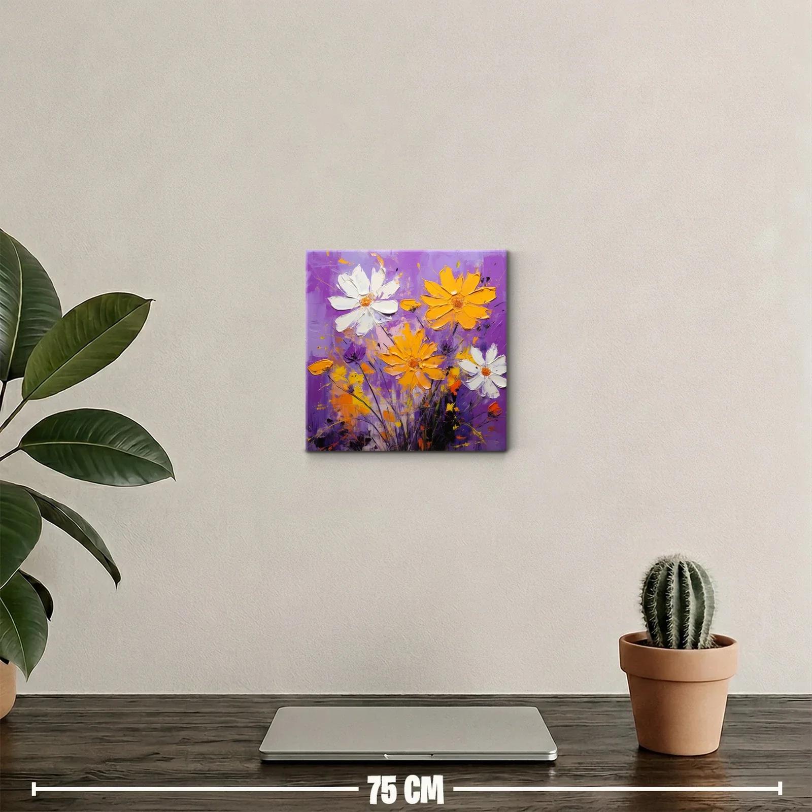 Flores vibrantes en tonos morados y naranjas — miniatura 2