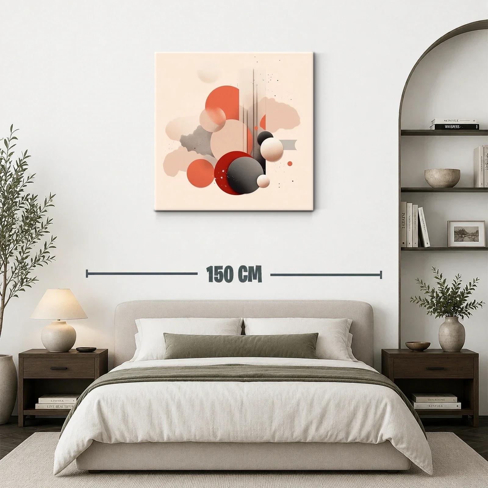 Composición abstracta con formas circulares y tonalidades cálidas — miniatura 3