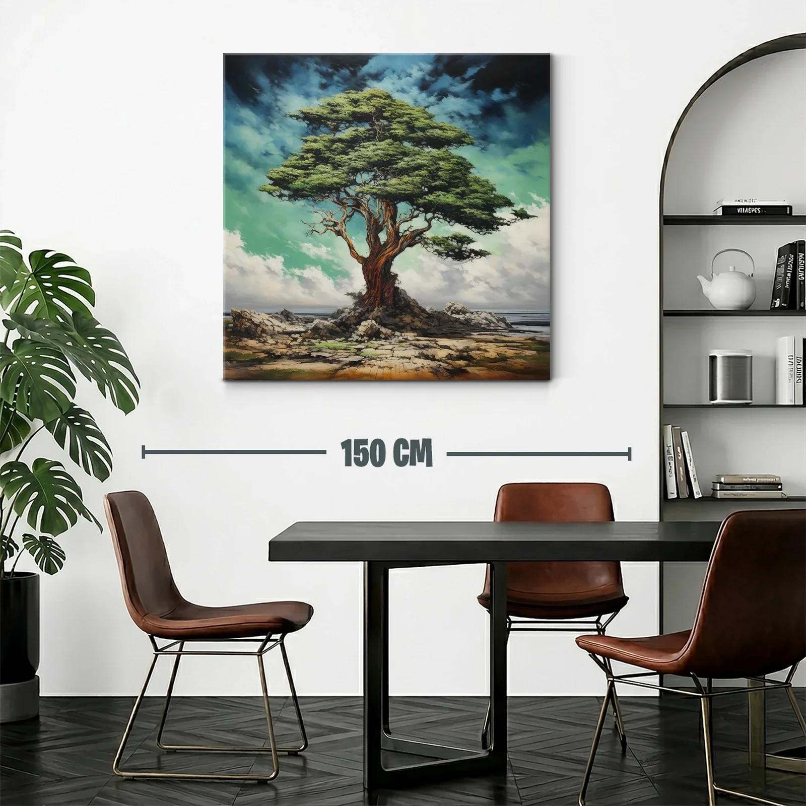 Impresionante árbol solitario en paisaje costero natural — miniatura 2
