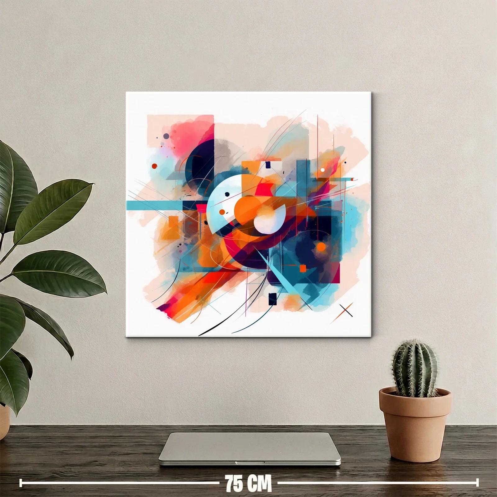 Composición abstracta en tonos vivos y formas geométricas — miniatura 2