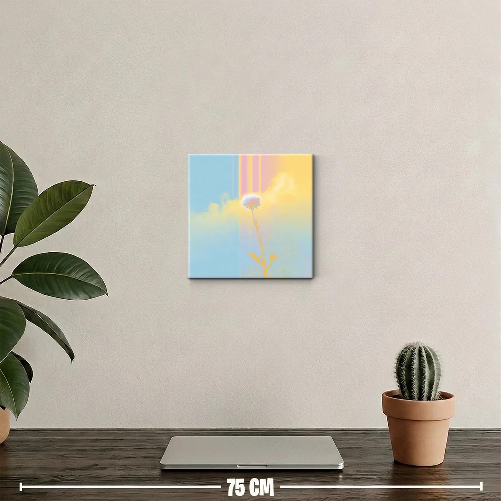Flor solitaria con fondo pastel y atmósfera soñadora — miniatura 2