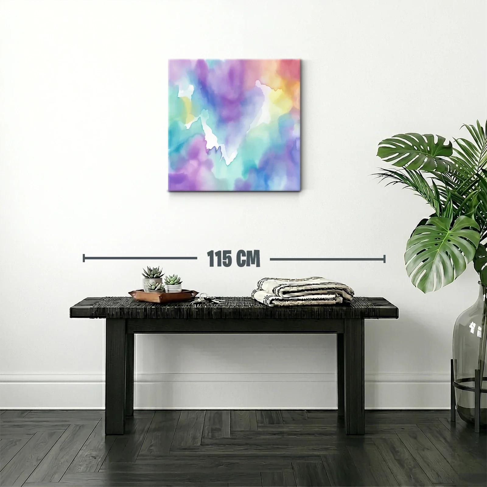 Cuadro abstracto en tonos pastel para ambientes suaves — miniatura 2
