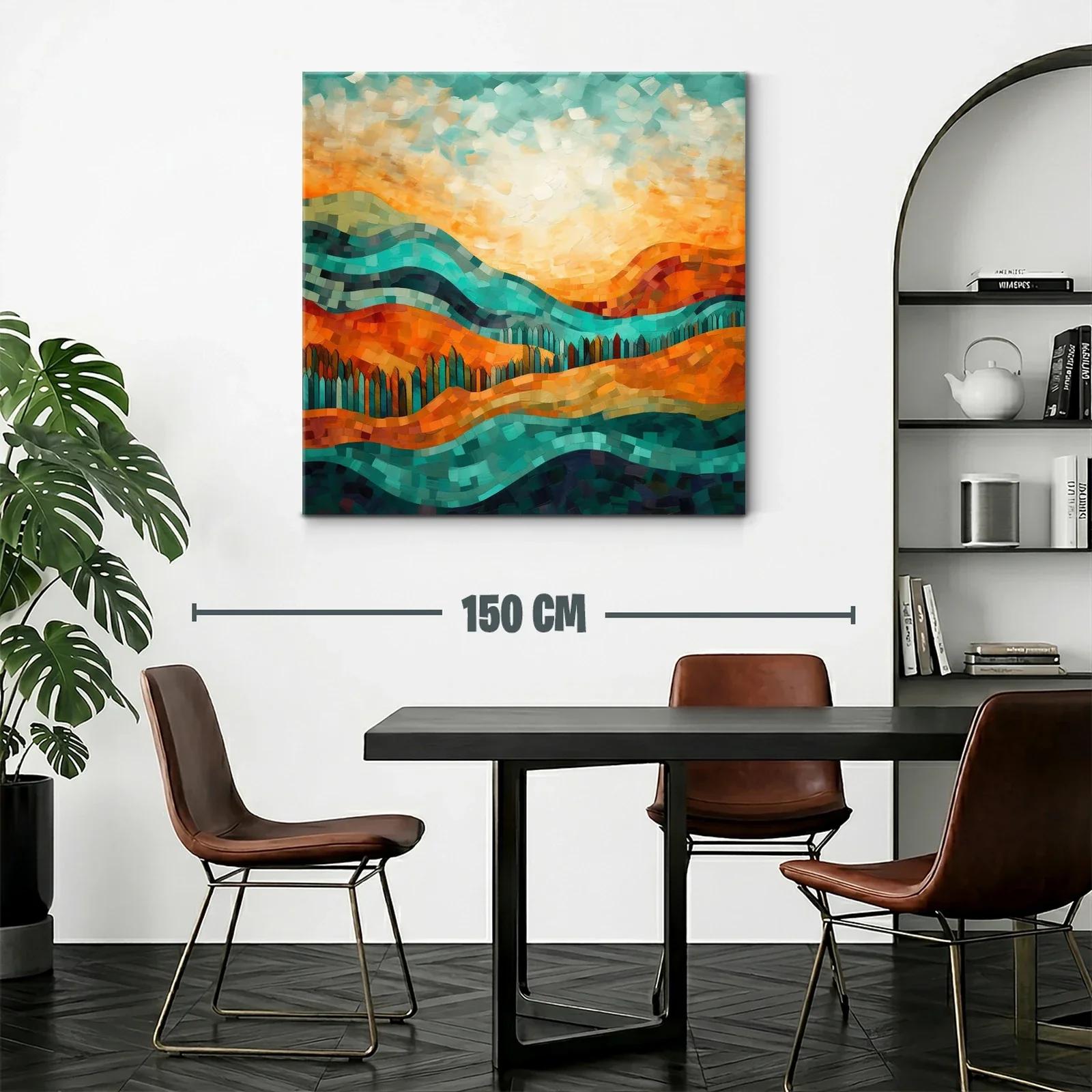 Paisaje abstracto con colinas vibrantes y cielo acogedor — miniatura 2
