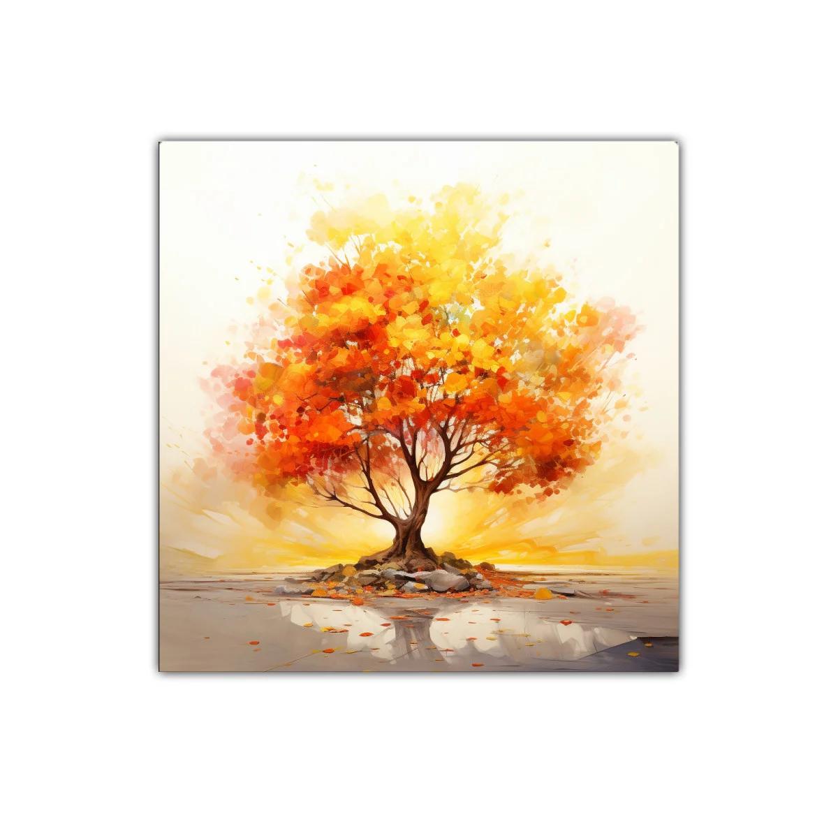 Árbol en tonos cálidos que emana luz interior — imagen principal