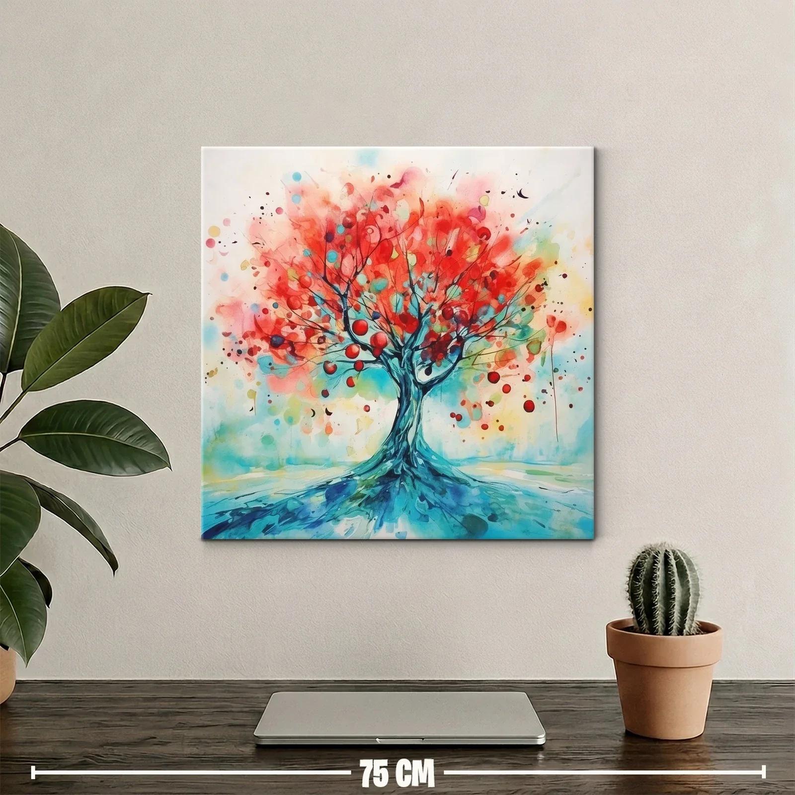 Árbol vibrante en tonos cálidos y fríos — miniatura 2