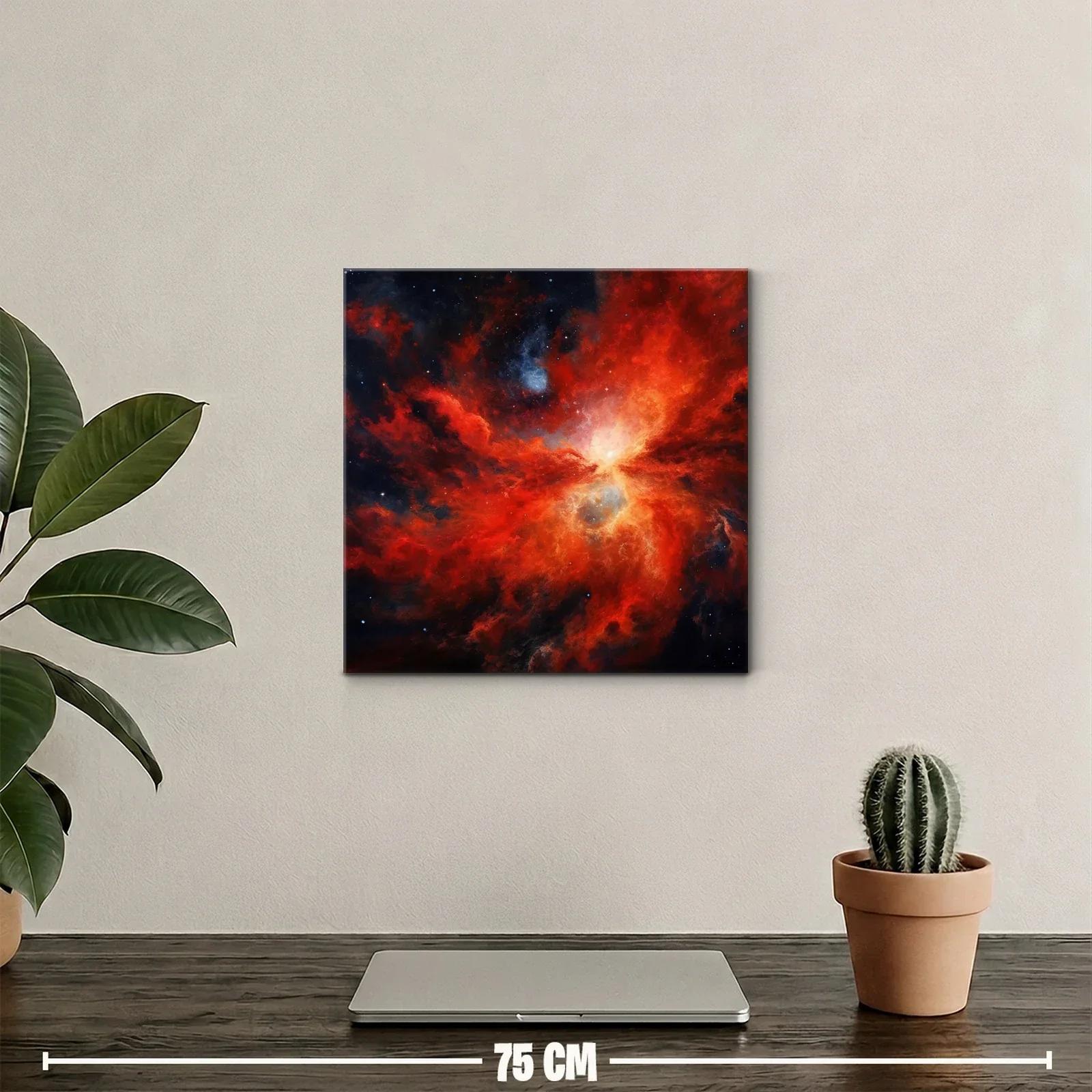 Explosión cósmica en vibrantes tonos rojos y naranjas — miniatura 2
