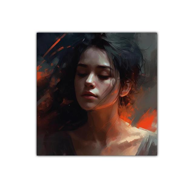 Retrato femenino con contraste de luces y sombras cálidas