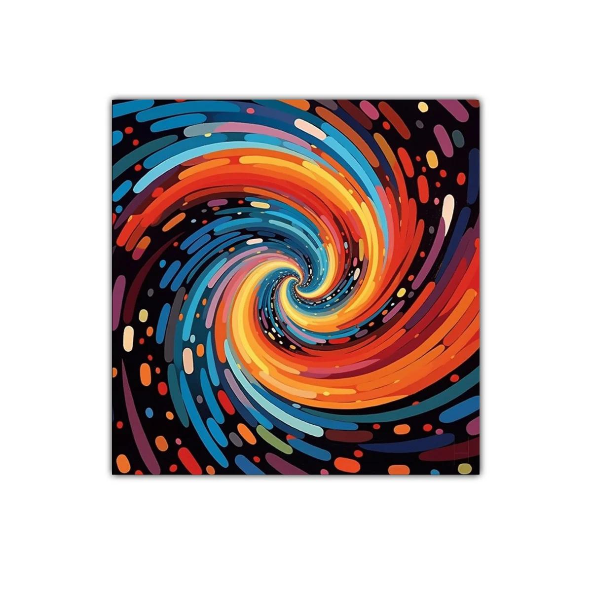 Explosión de colores en espiral dinámica y vibrante