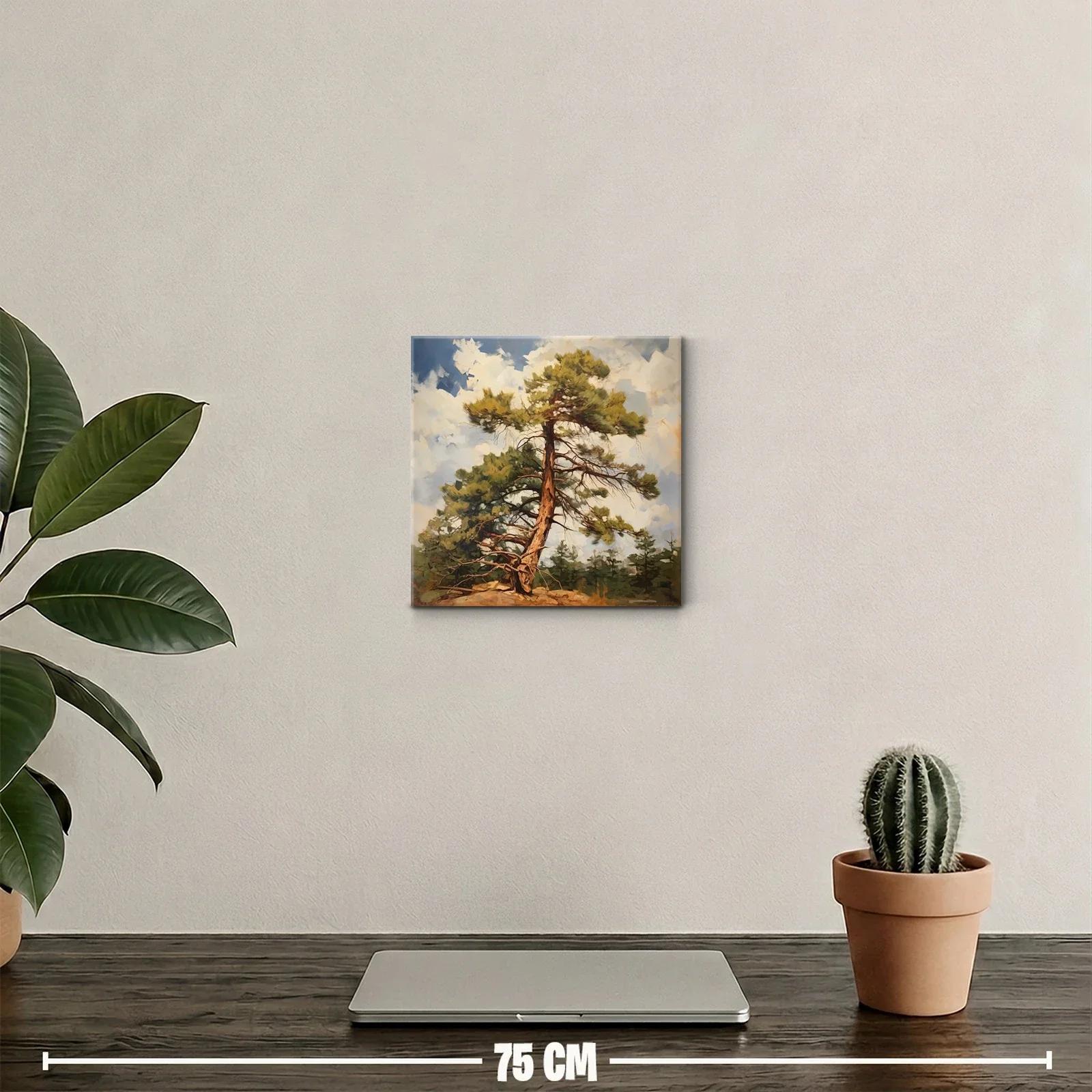 Árbol Solitario Bajo Cielo Nublado con Luz Cálida — miniatura 2