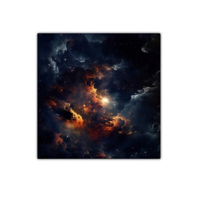 Cuadro Cósmico con Nebulosas y Estrellas Brillantes