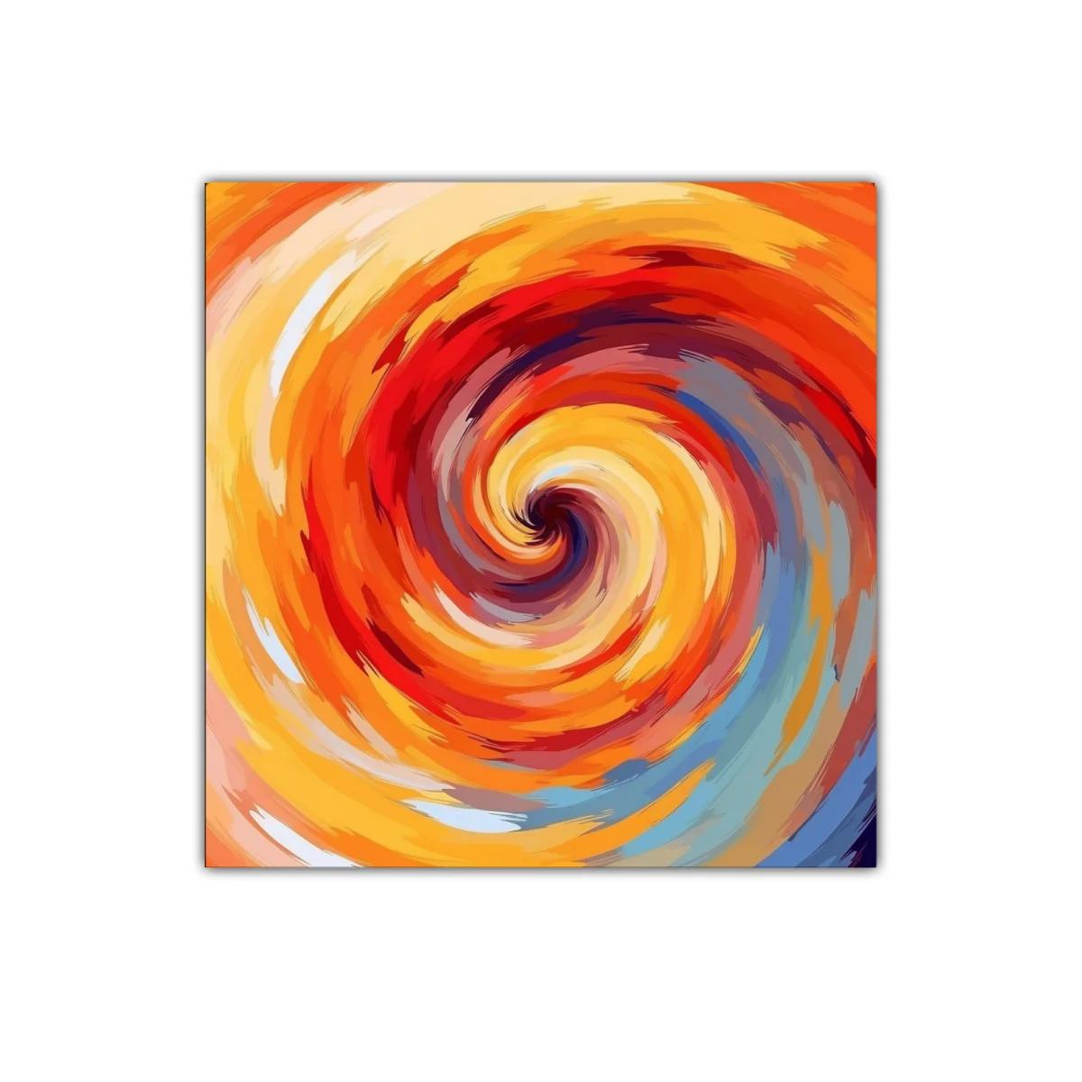 Espiral vibrante con tonos cálidos y energéticos