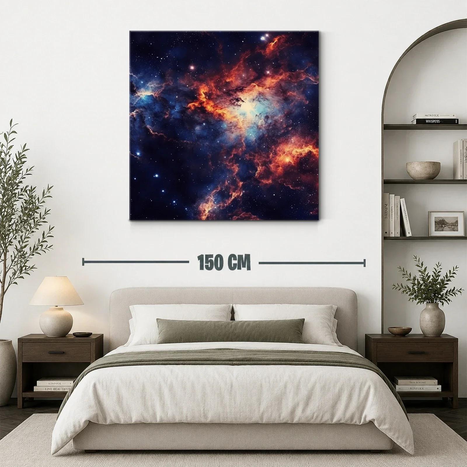 Nebulosa cósmica con vibrantes tonos de azul y naranja — miniatura 3