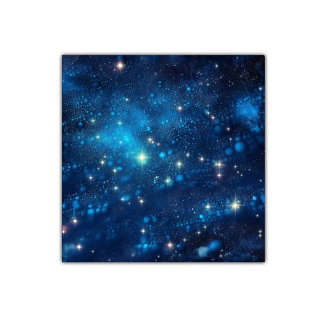 Cuadro decorativo universo estrellado en tonos azulados