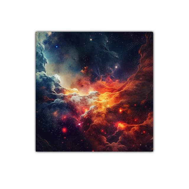 Explosión Cósmica con Colores Intensos y Vibrantes