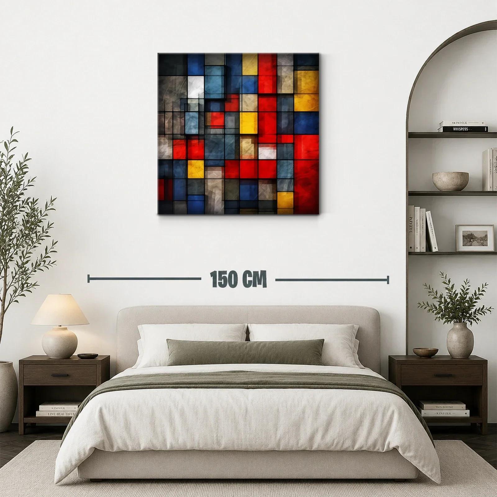 Composición geométrica en tonos vivos y sobrios — miniatura 3