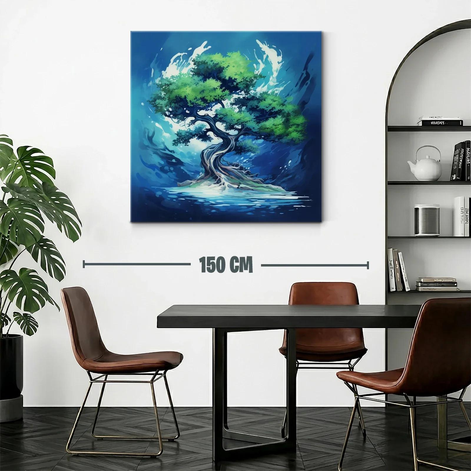 Árbol luminoso en vibrantes tonos azules y verdes — miniatura 2