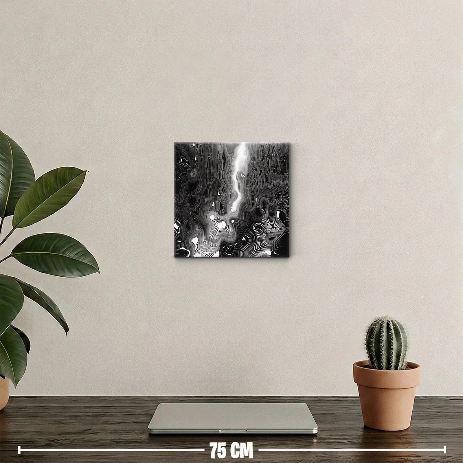 Diseño abstracto en blanco y negro con líneas onduladas — miniatura 2