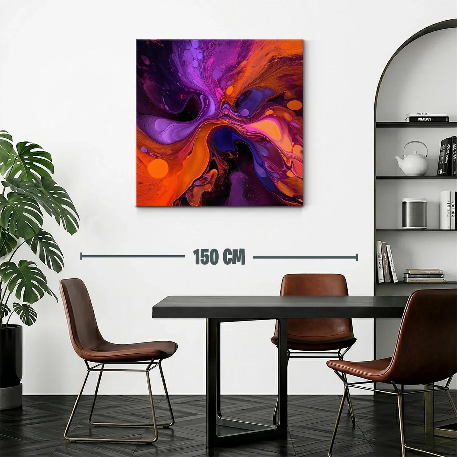 Explosión abstracta en tonos morados y naranjas vibrantes — miniatura 2