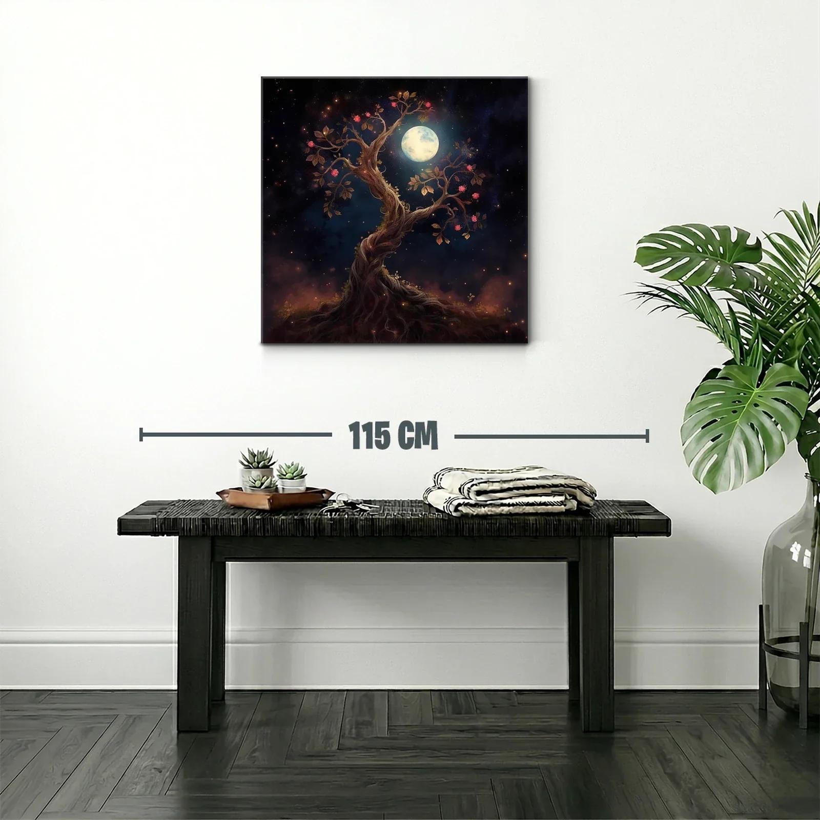 Árbol encantado bajo la luz de la luna llena — miniatura 2