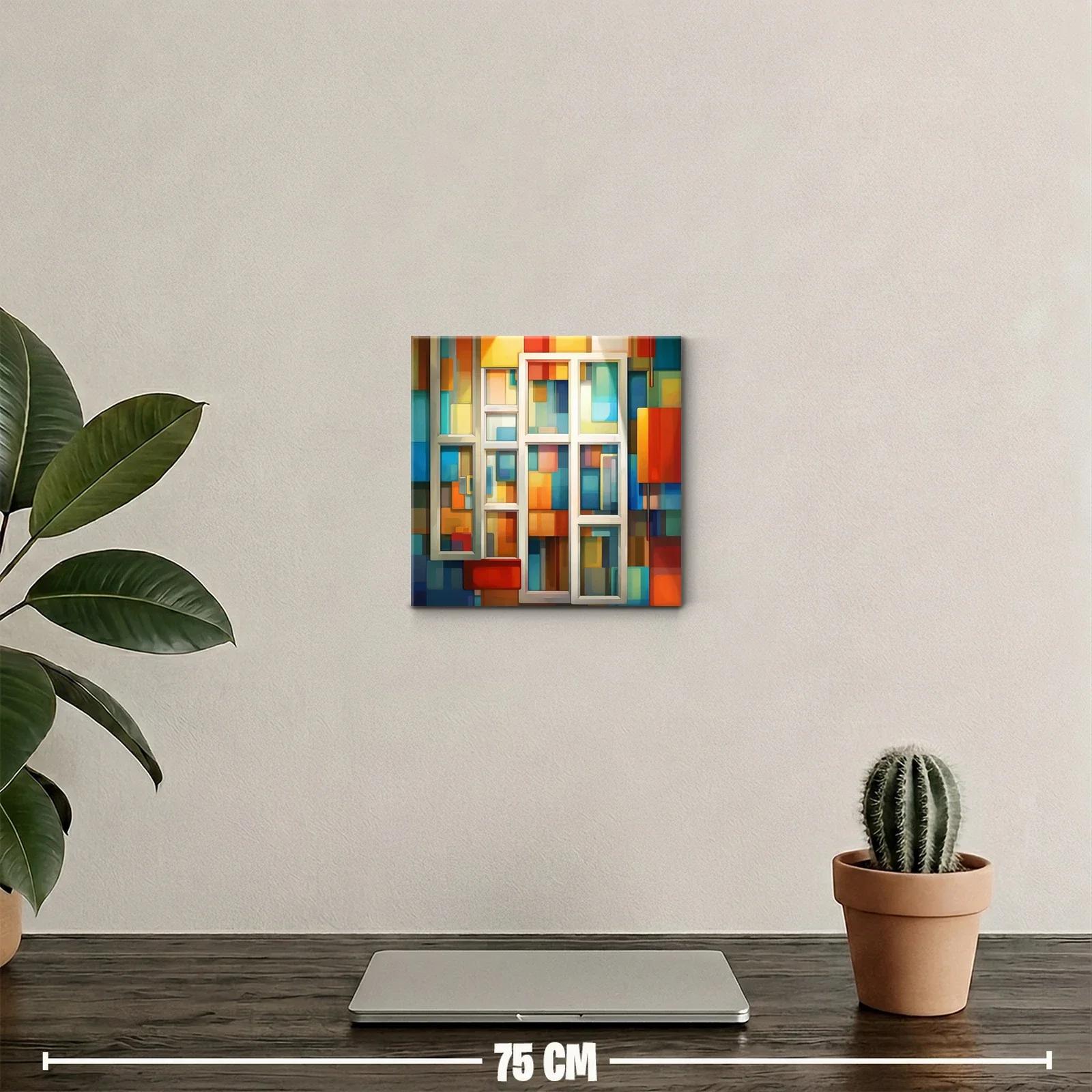 Composición Abstracta con Formas Geométricas y Colores Vivos — miniatura 2