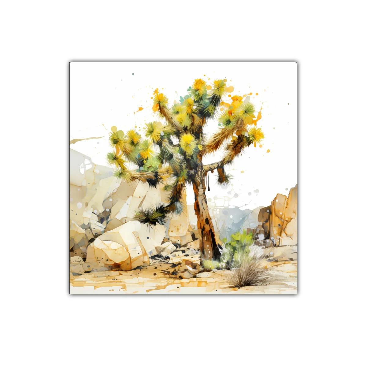 Árbol desértico con vibrante luz y tonos cálidos — miniatura 1