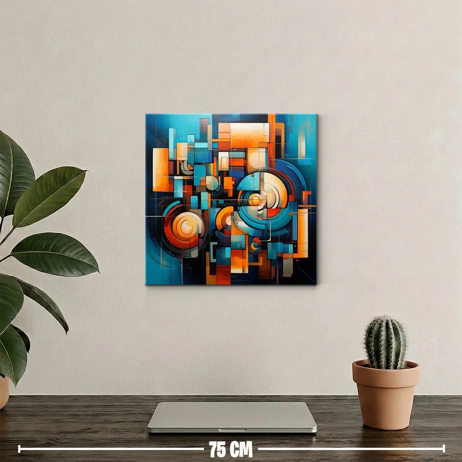Composición abstracta con círculos y formas geométricas vibrantes — miniatura 2