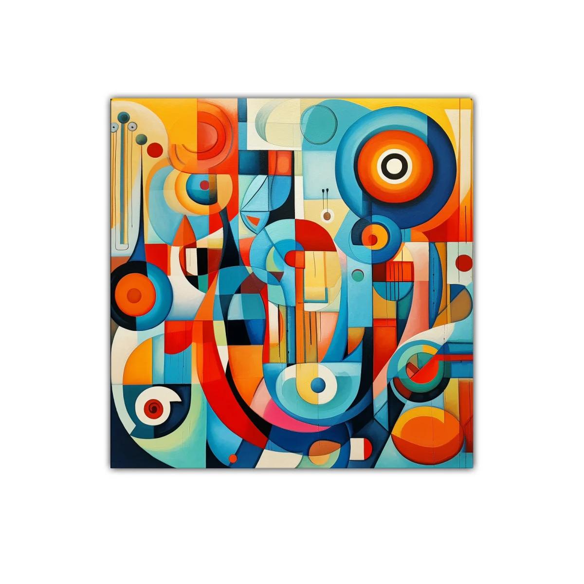 Composición abstracta con círculos y colores vibrantes — miniatura 1