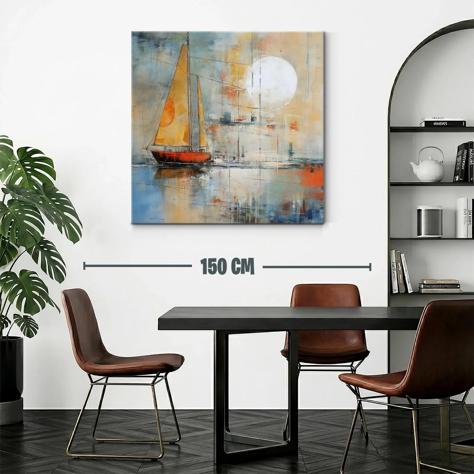 Barco de vela en atmósfera brillante y abstracta — miniatura 2