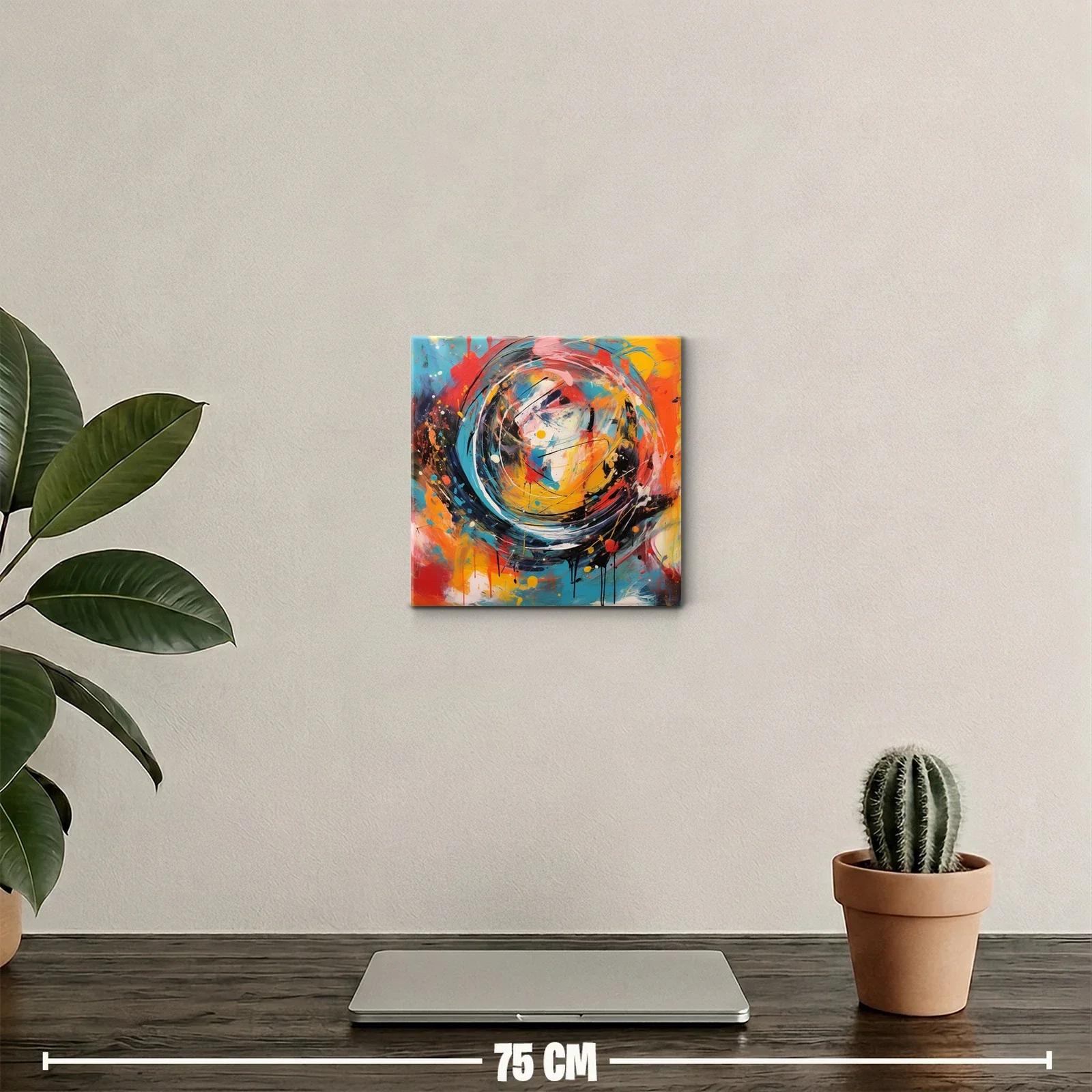 Cuadro Abstracto con Explosión de Colores Vibrantes — miniatura 2