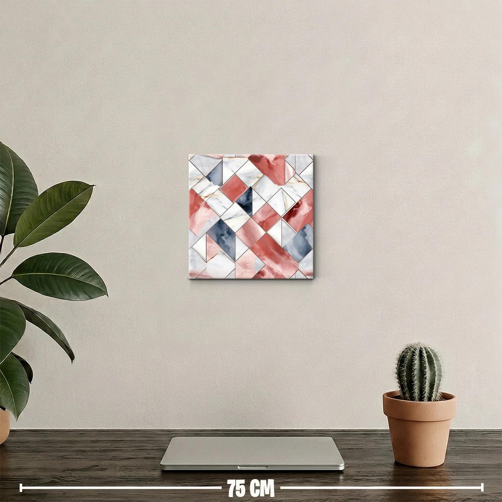 Composición geométrica con tonos rojizos y azulados — miniatura 2
