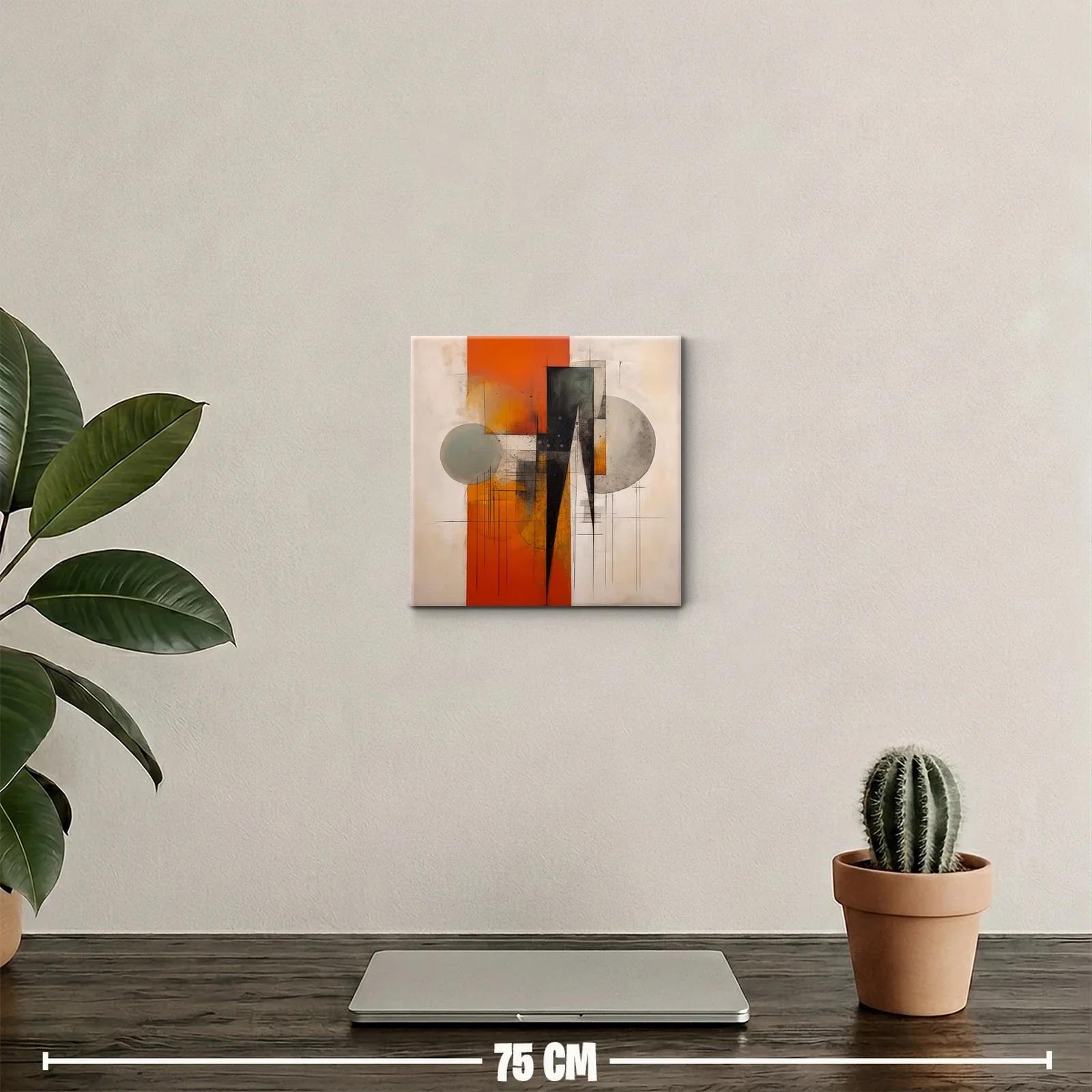 Composición abstracta con formas geométricas y tonos cálidos — miniatura 2