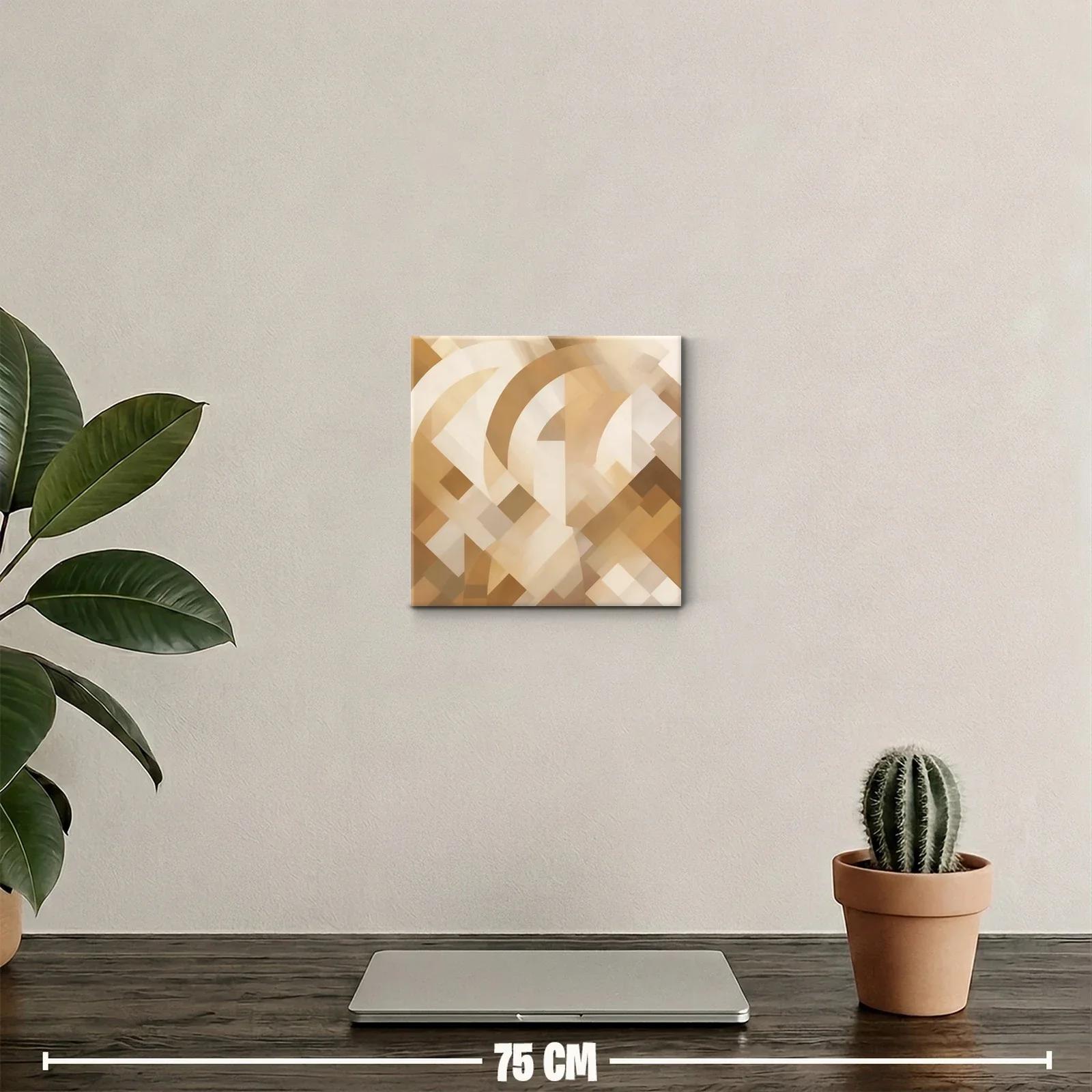 Composición geométrica en tonos tierra y beige — miniatura 2