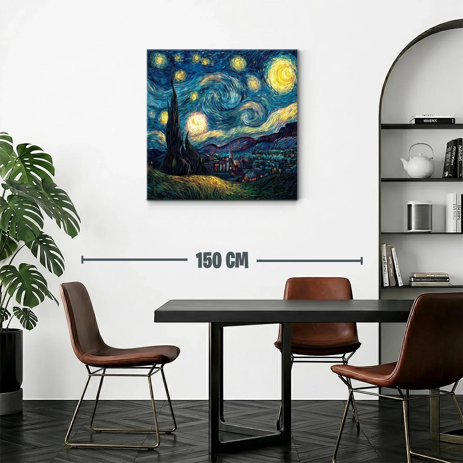 Noche estrellada con cielo vibrante y paisaje nocturno — miniatura 2