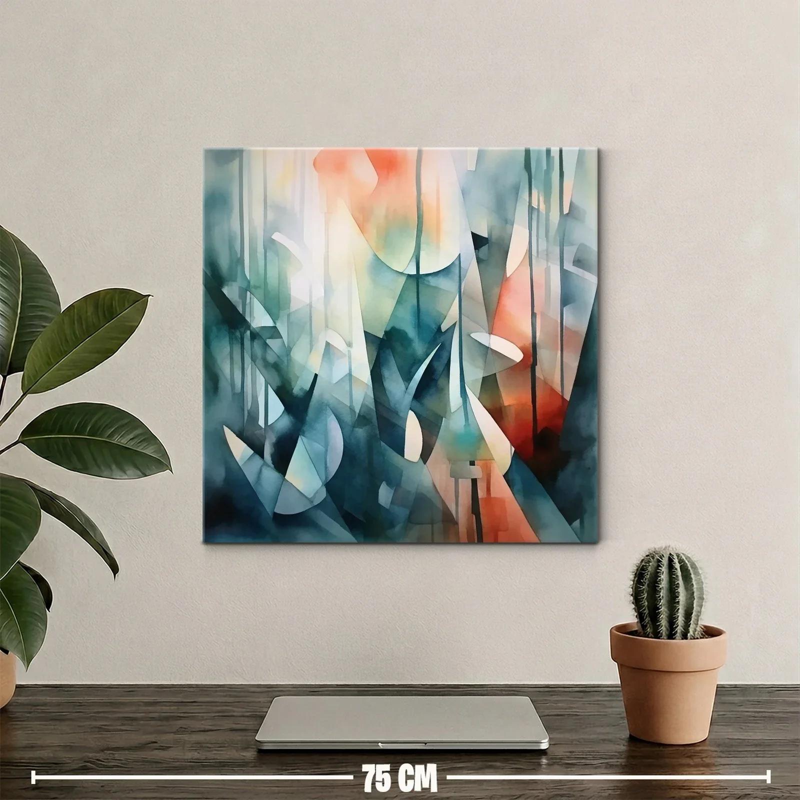 Arte abstracto con formas geométricas y tonos suaves — miniatura 2