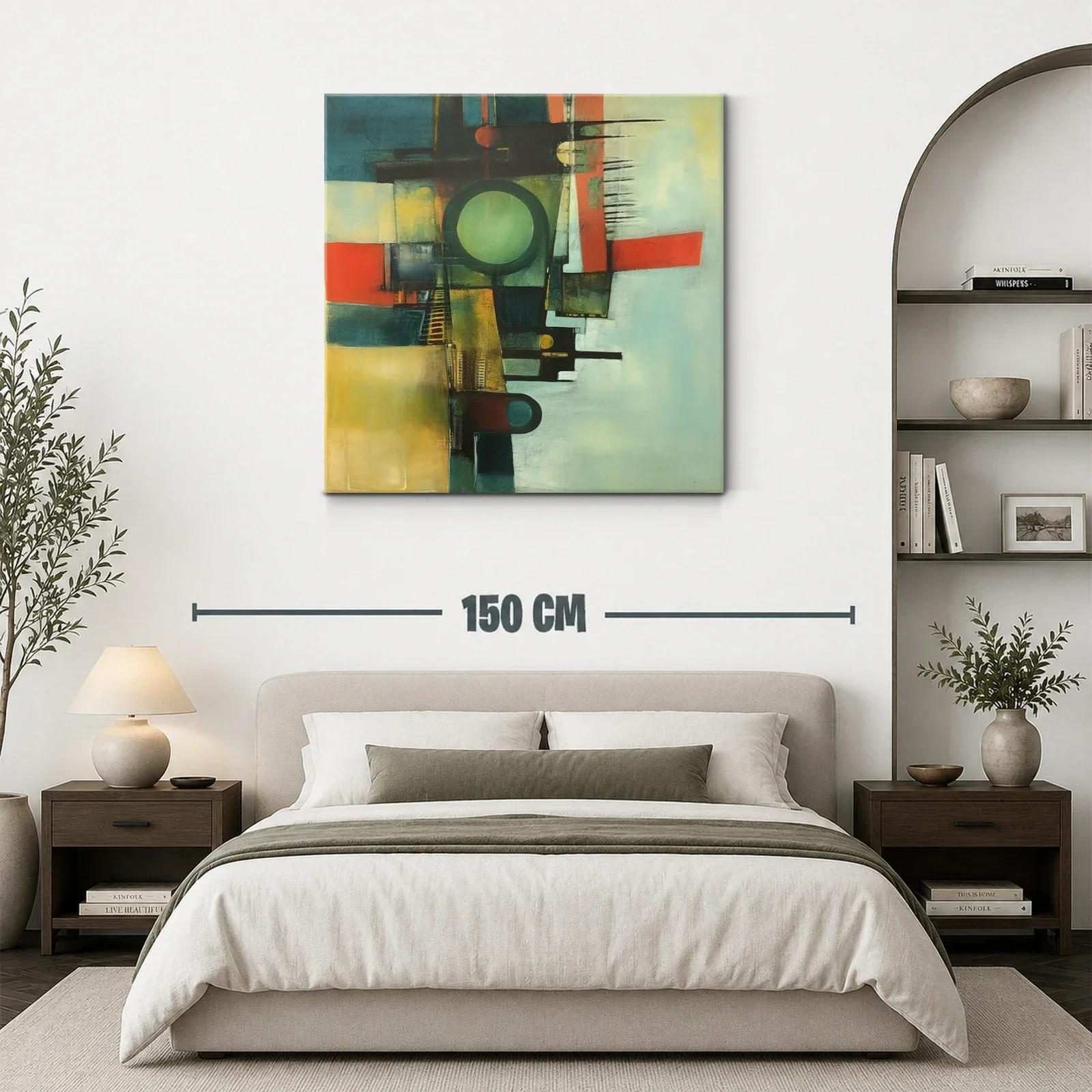 Composición abstracta con formas geométricas y tonos cálidos — miniatura 3
