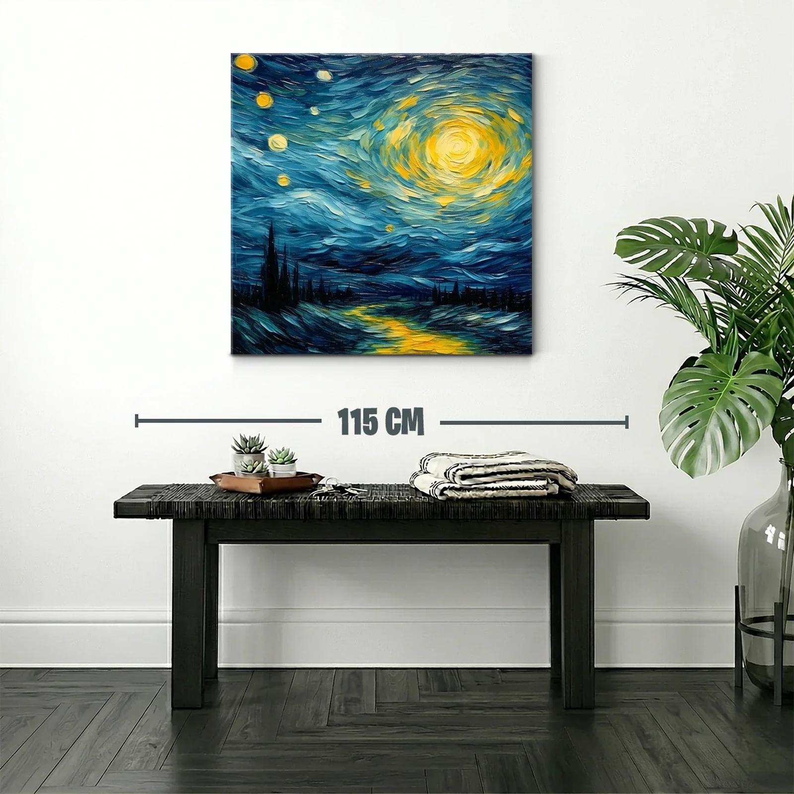 Noche estrellada con luz vibrante y cielos en movimiento — miniatura 2