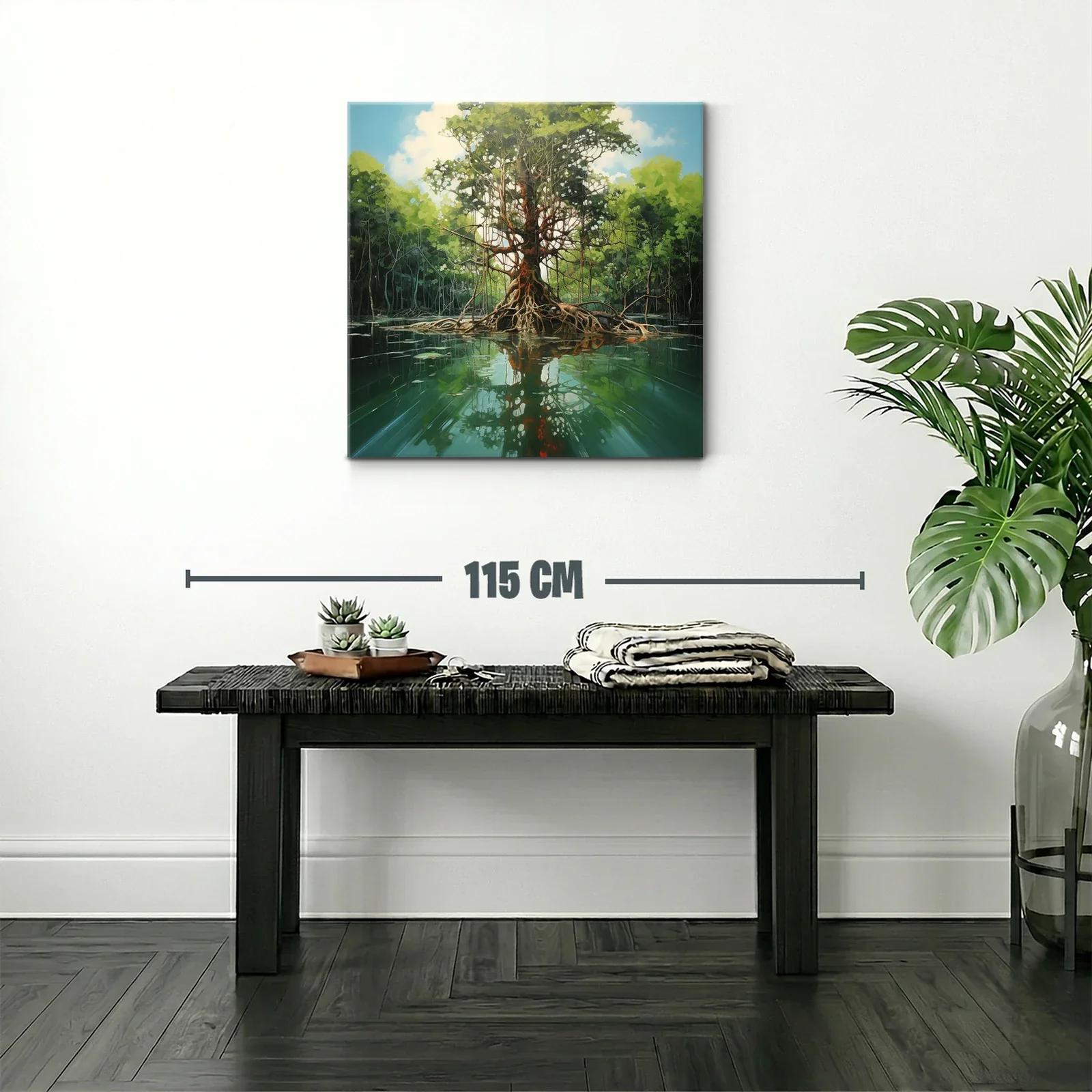Árbol majestuoso reflejado en aguas tranquilas — miniatura 2