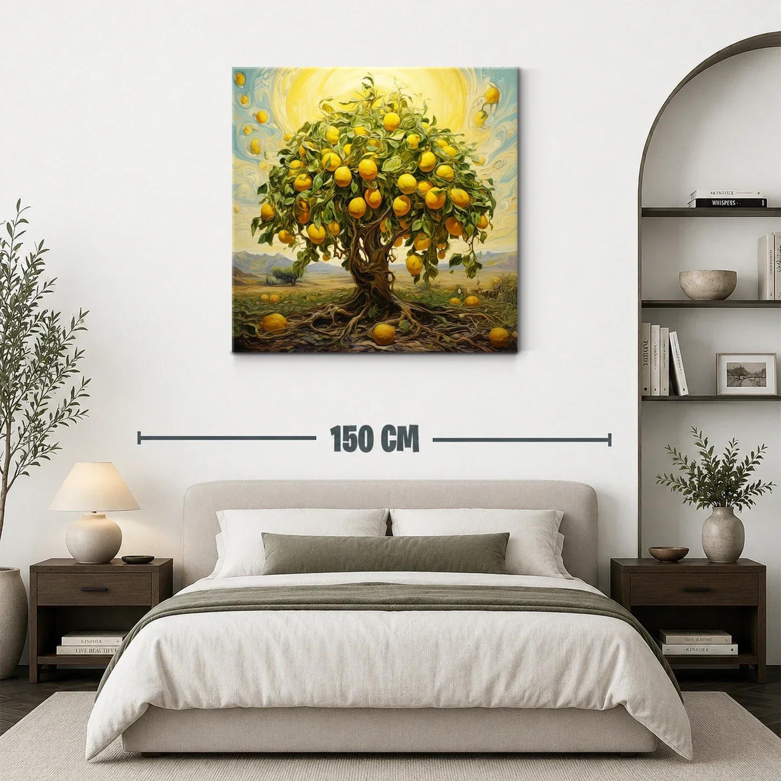 Árbol frutal irradiando frescura y vitalidad amarilla — miniatura 3