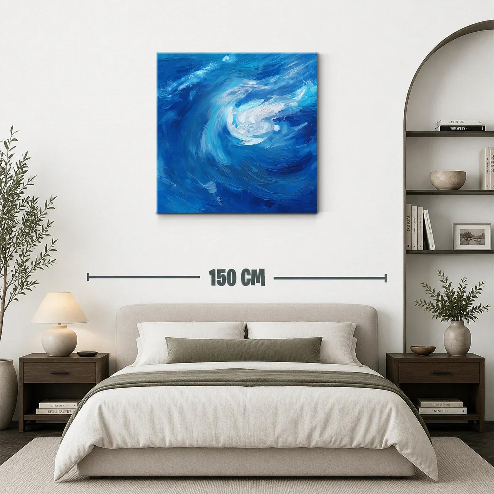 Inspirador remolino en tonos intensos de azul y blanco — miniatura 3
