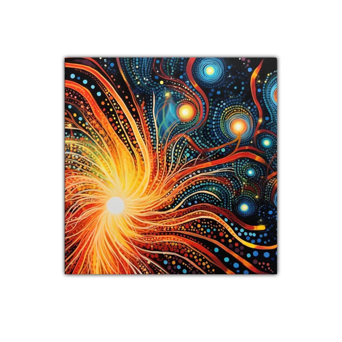 Explosión de luces y energía en movimiento circular — imagen principal