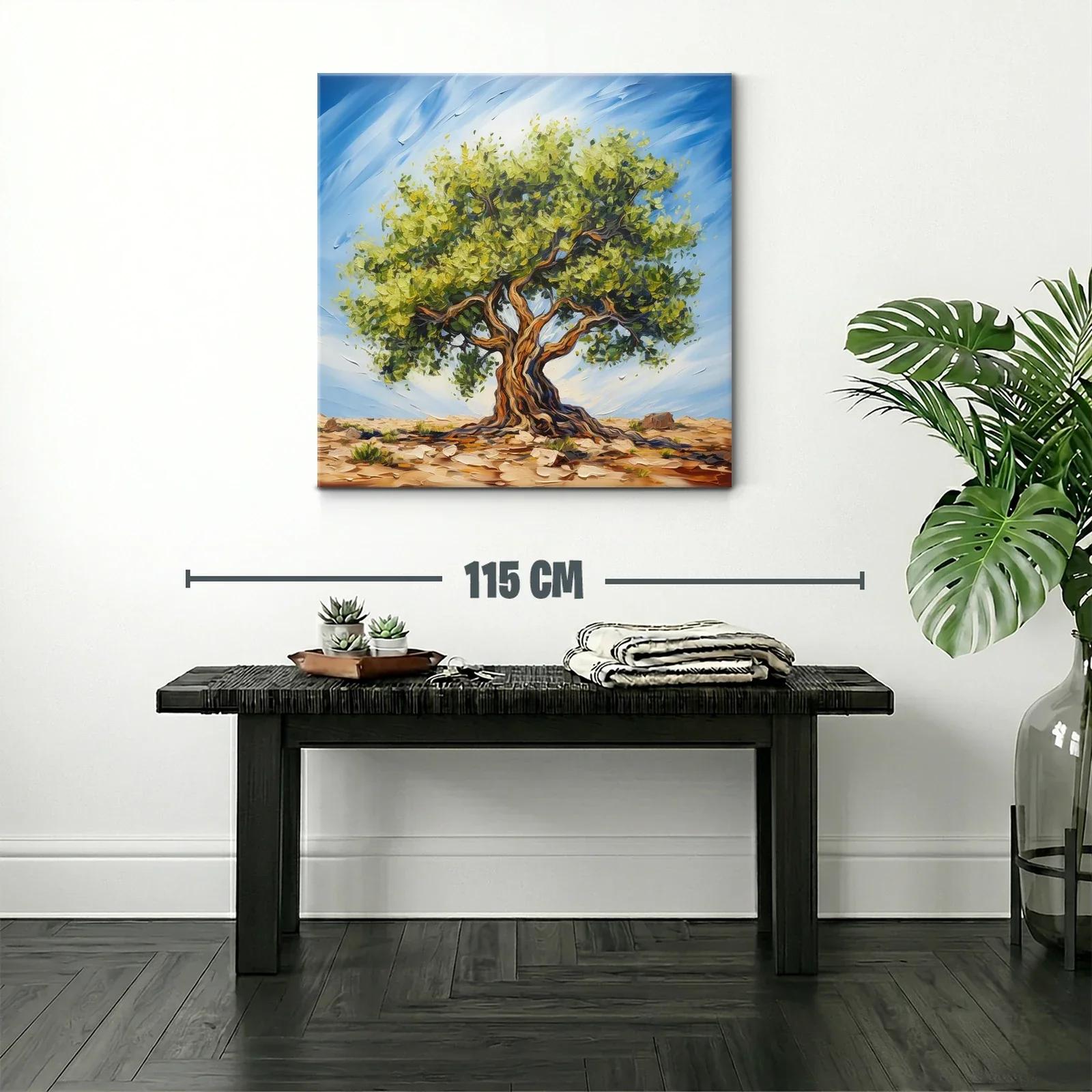 Árbol robusto en paisaje soleado con cielo azul — miniatura 2