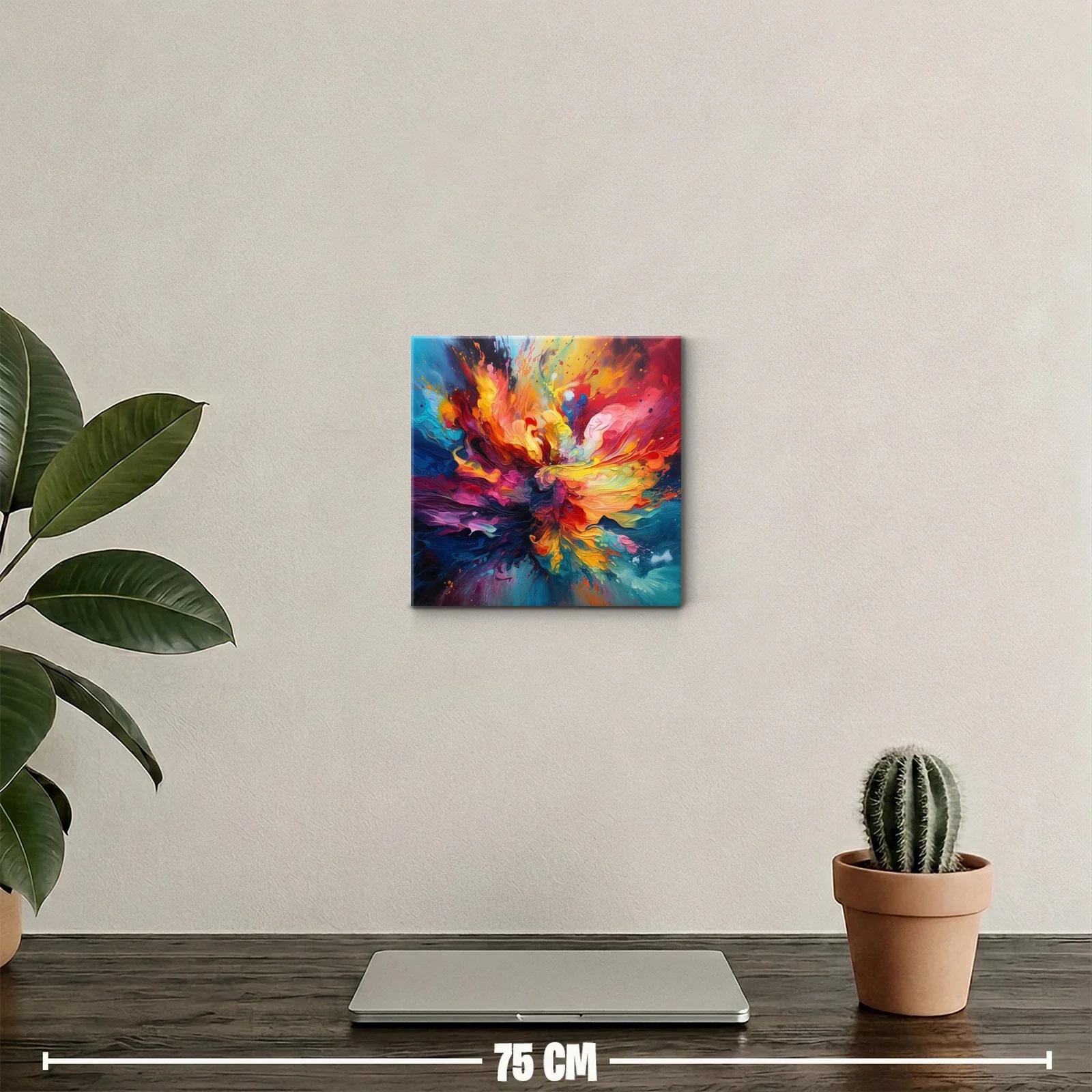 Cuadro vibrante con explosión de color y energía abstracta — miniatura 2