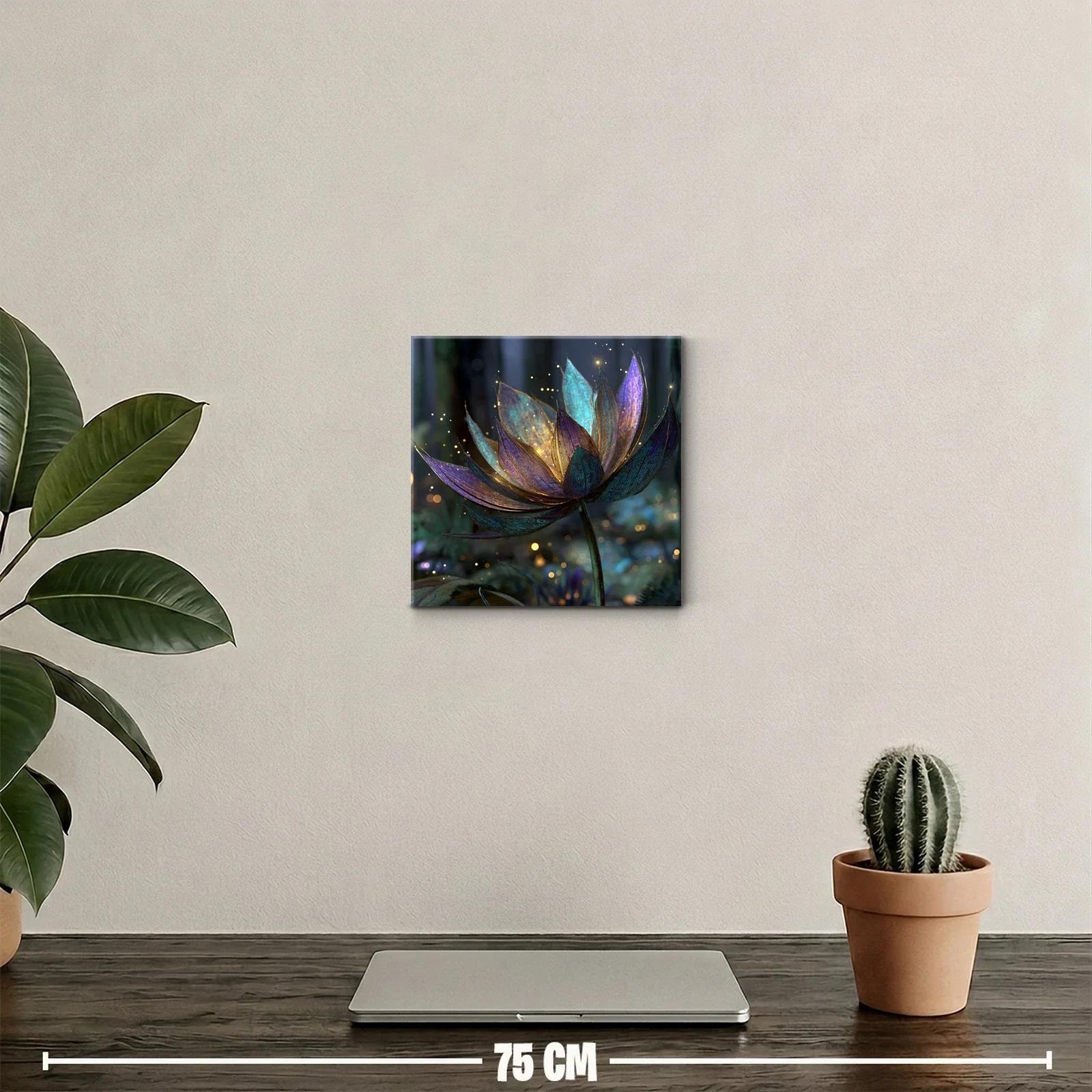 Flor luminiscente en tonos místicos para decoración elegante — miniatura 2