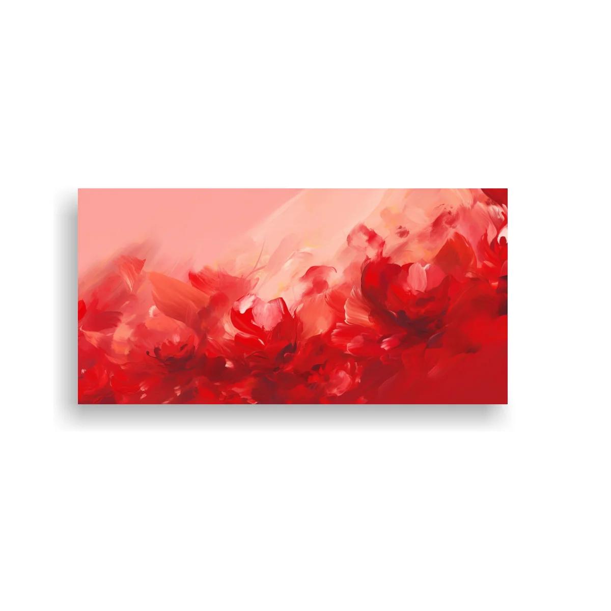 Cuadro flores rojas en pinceladas brumosas — imagen principal